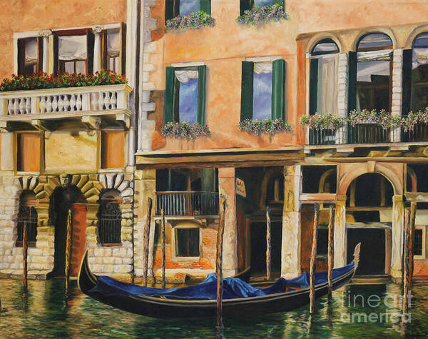 Venice Painting Poster featuring the painting Early Morning in Venice by Charlotte Blanchard