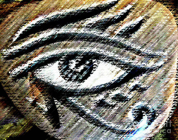 Eye Of Horus Poster featuring the mixed media Eye of Horus by Maria Arango