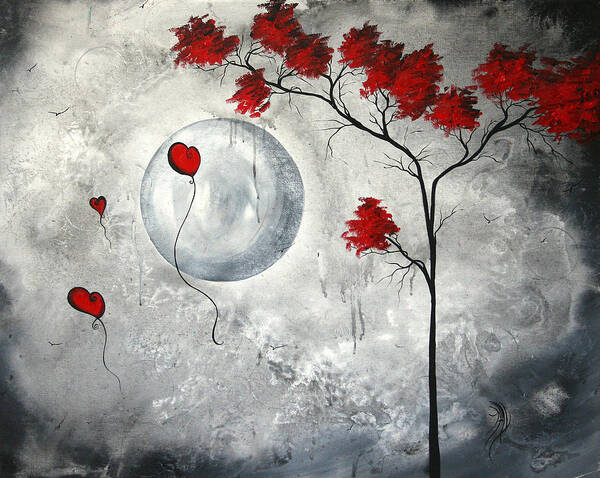 Abstract Poster featuring the painting Far Side of the Moon by MADART by Megan Duncanson