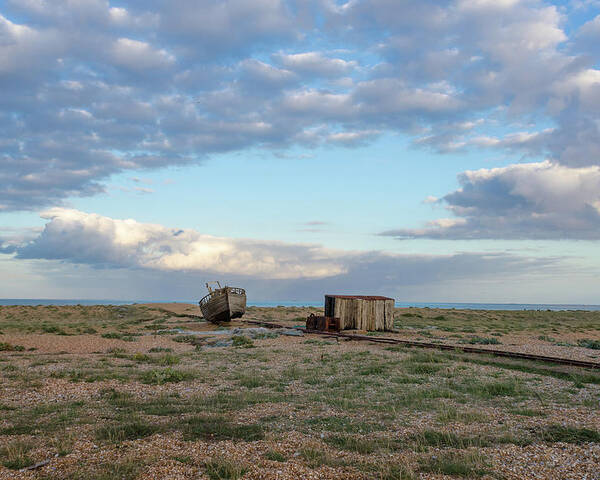  Beach Poster featuring the photograph Fishermans Landscape, Dungeness Beach by Perry Rodriguez
