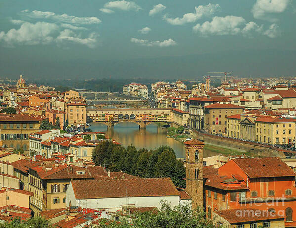 Florence Poster featuring the photograph Florence Italy by Maria Rabinky