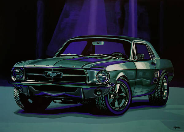 Ford Mustang Poster featuring the painting Ford Mustang 1967 Painting by Paul Meijering