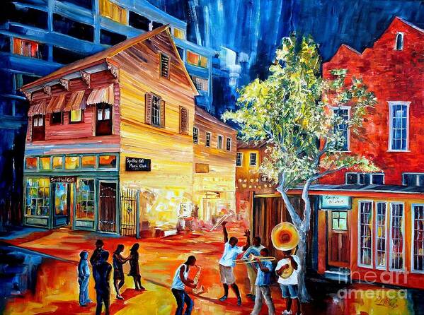 New Orleans Poster featuring the painting Frenchmen Street Funk by Diane Millsap