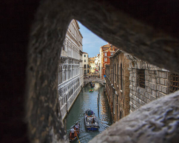Italy Poster featuring the photograph From the Bridge of Sighs Venice Italy by Rick Starbuck