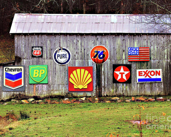 Gas From The Past Poster featuring the photograph Gas from the Past by Jennifer Robin