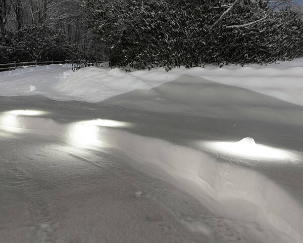 Snow Poster featuring the photograph Glowing Landscape Lighting by D K Wall