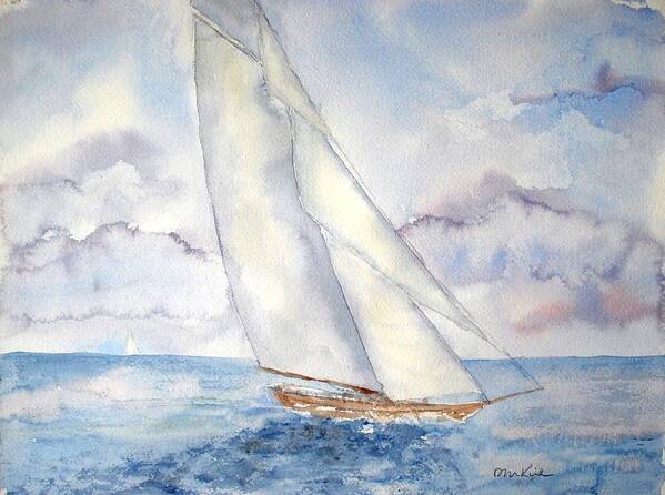 Sailing Poster featuring the painting Grace by Diane Kirk