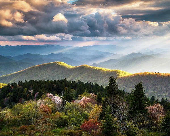 Great Smoky Mountains Poster featuring the photograph Great Smoky Mountains National Park - The Ridge by Dave Allen