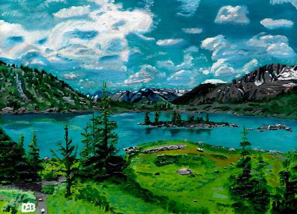 Grizzly Lake Poster featuring the painting Grizzly Lake by David Bigelow