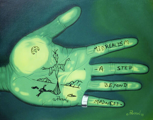  Poster featuring the painting Hand Print by Paxton Mobley