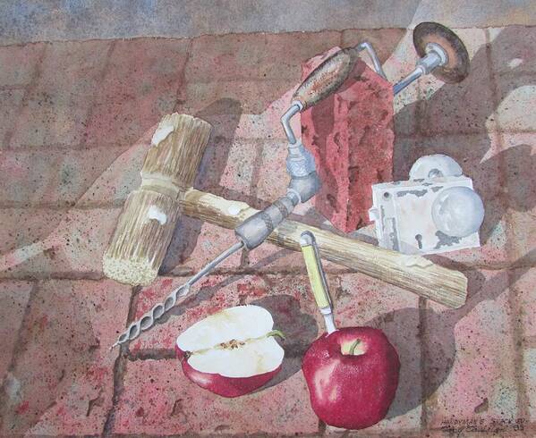 Men's Art Poster featuring the painting Handyman's Snack II by Tony Caviston