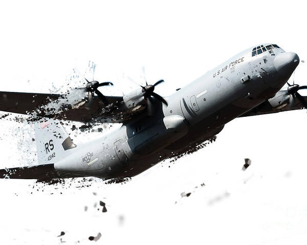 C130 Poster featuring the digital art Hercules Shatter by Airpower Art