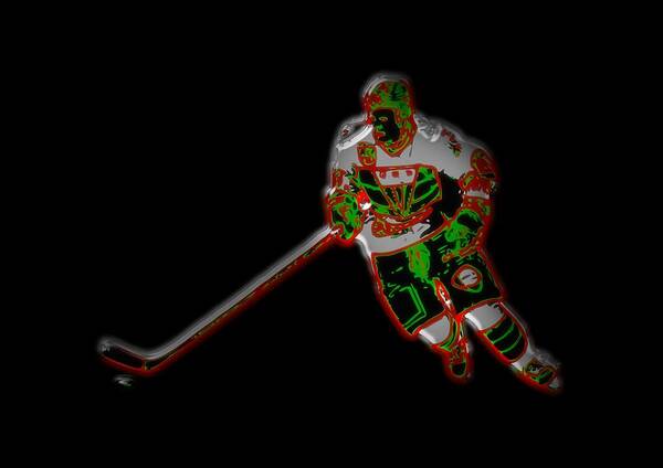 Hockey Poster featuring the digital art Hockey Player by Piotr Dulski