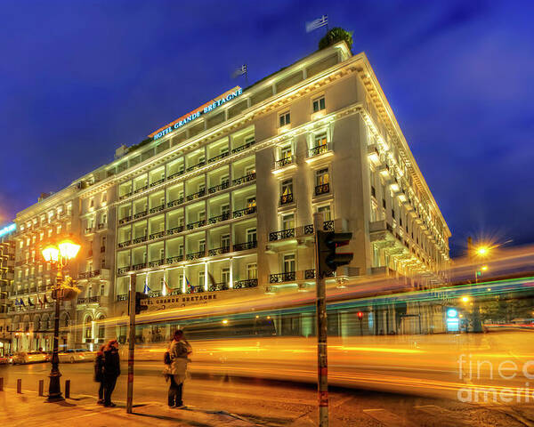 Yhun Suarez Poster featuring the photograph Hotel Grande Bretagne - Athens by Yhun Suarez