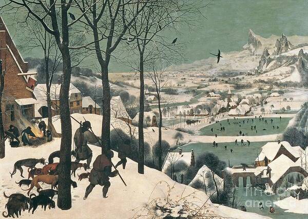Hunters Poster featuring the painting Hunters in the Snow by Pieter the Elder Bruegel