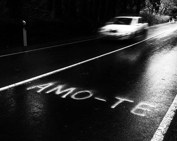 Road Poster featuring the photograph I Love You by Rui Caria