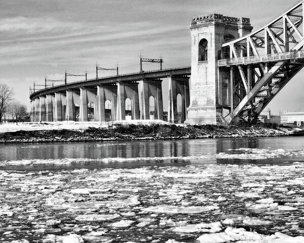 East River Poster featuring the photograph Ice Flows on the East River by Cate Franklyn