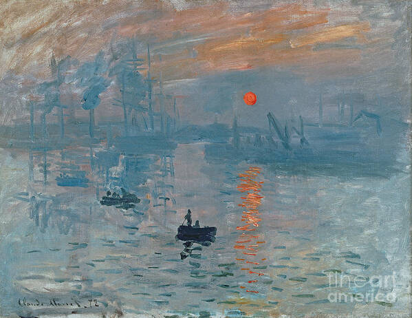 Impression Poster featuring the painting Impression Sunrise by Claude Monet