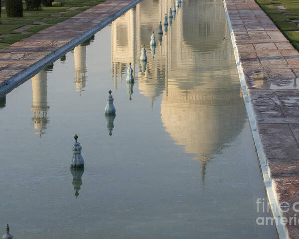 Reflection Of Taj Mahal Poster featuring the photograph In Water by Elena Perelman