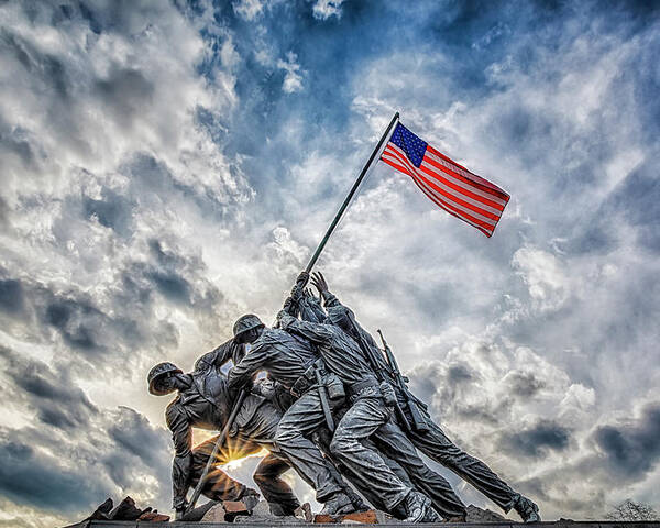 Iwo Jima Poster featuring the photograph Iwo Jima Memorial by Susan Candelario