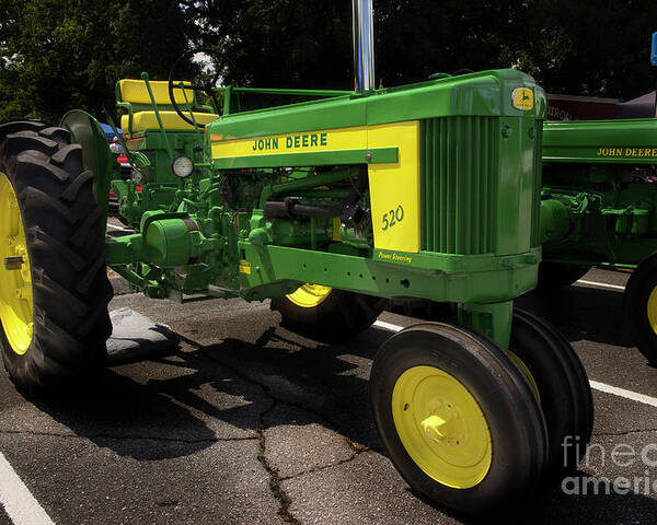 Tractor Poster featuring the photograph John Deere 520 by Mike Eingle