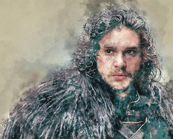 Jon Snow, Game of Thrones Poster by Dante Blacksmith - Pixels Merch