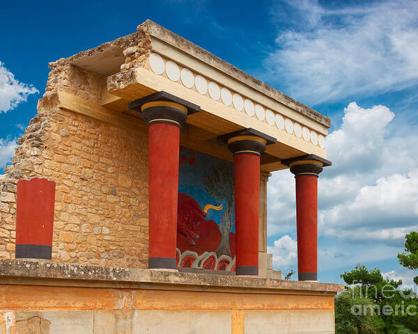 Knossos Poster featuring the photograph Knossos palace at Crete, Greece by Anastasy Yarmolovich