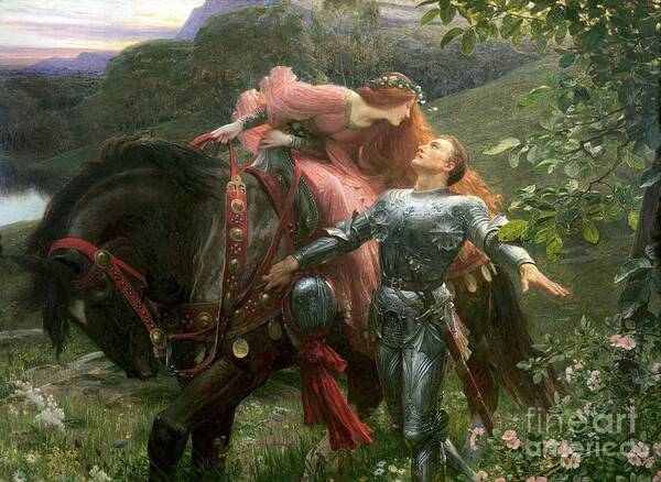 Belle Poster featuring the painting La Belle Dame Sans Merci by Sir Frank Dicksee