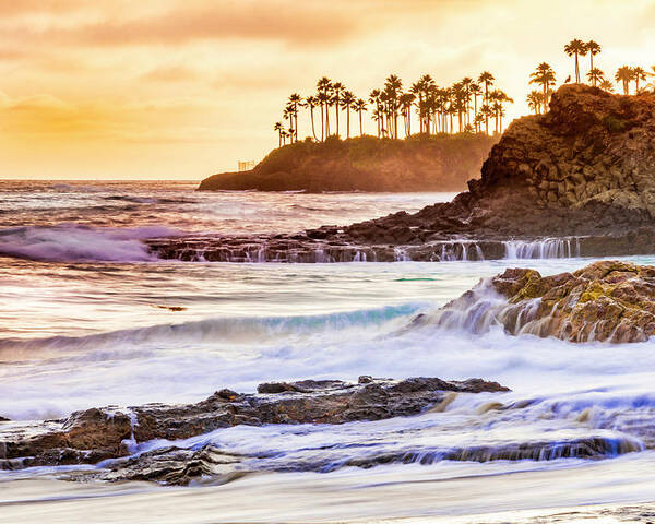 California Beaches Poster featuring the photograph Laguna Beach at Sunset by Donald Pash