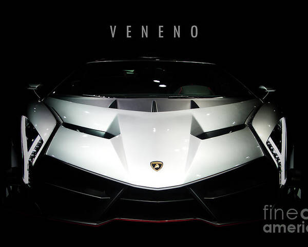 Lamborghini Poster featuring the digital art Lamborghini Veneno by Airpower Art