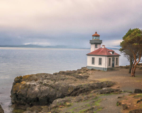 Oregon Coast Poster featuring the photograph Lime Kiln Point Lighthouse by Tom Singleton