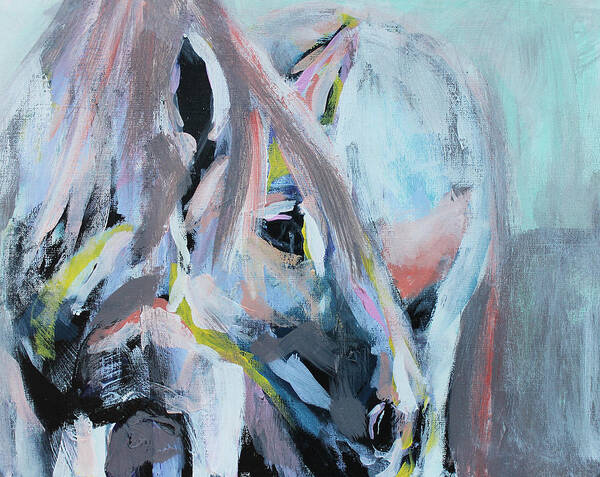 Horse Poster featuring the painting Listen by Claudia Schoen
