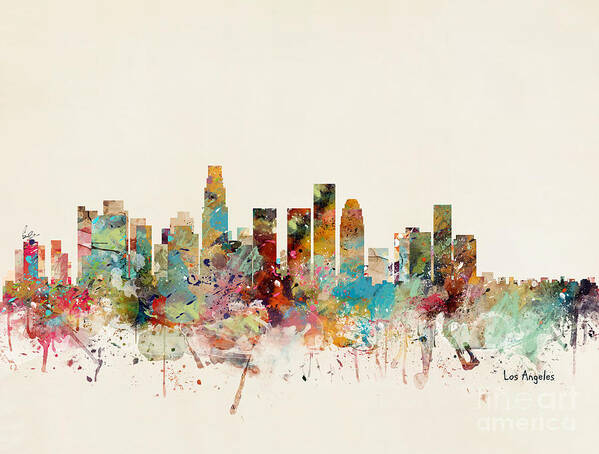 Los Angeles Californiai Poster featuring the painting Los Angeles California by Bri Buckley