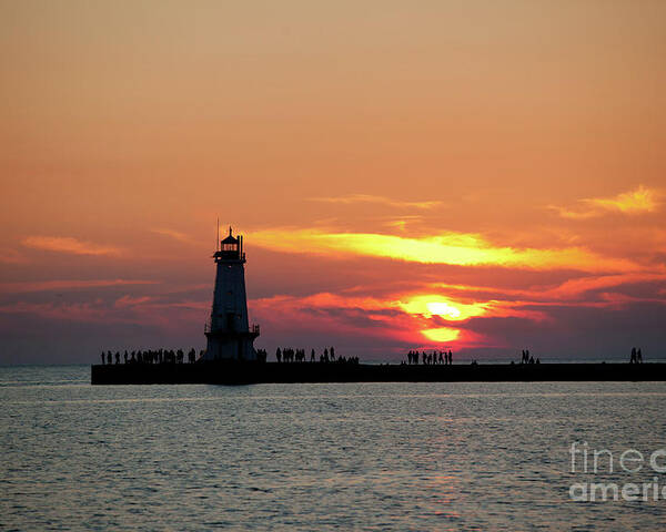 Ludington Lighthouse Poster featuring the photograph Ludington Lighthouse by Rich S