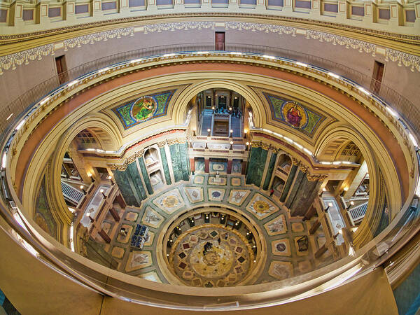 Madison Poster featuring the photograph Madison Capitol Rotunda by Steven Ralser