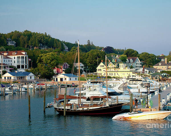 Mackinac Island Poster featuring the photograph Marina at Mackinac Island by Rich S