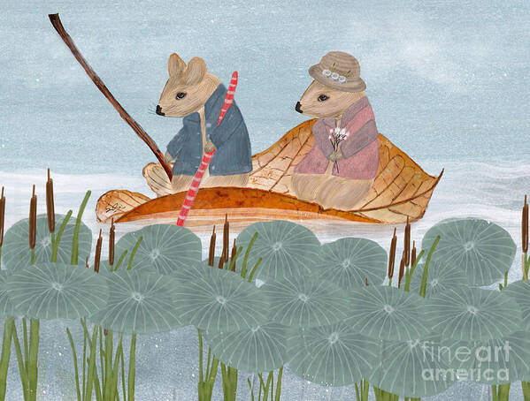 Mississippi Poster featuring the painting Mississippi Mice by Bri Buckley