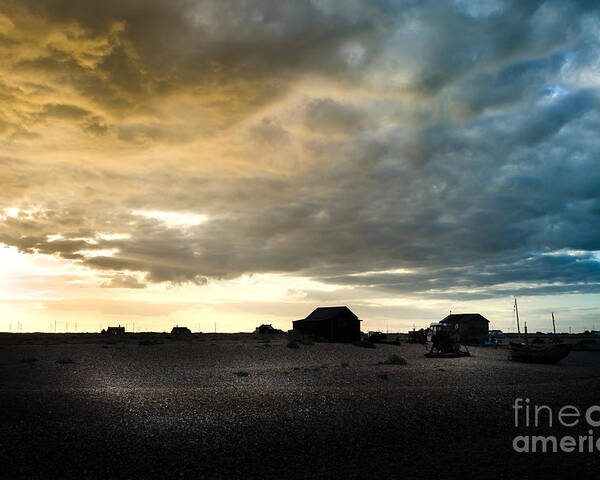 Beach Poster featuring the photograph Moody Sky, Dungeness Beach by Perry Rodriguez