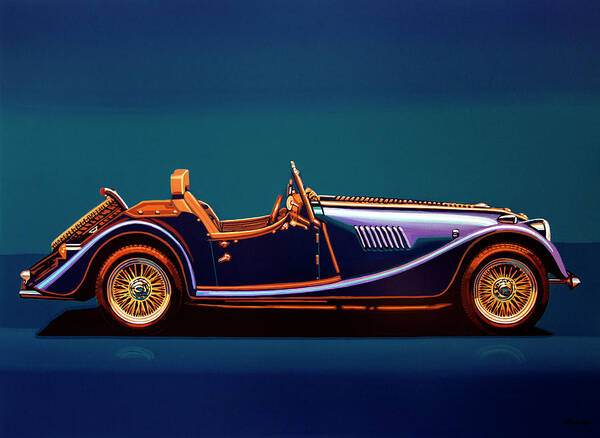 Morgan Roadster Poster featuring the painting Morgan Roadster 2004 Painting by Paul Meijering