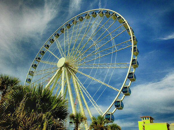 Myrtle Beach Poster featuring the photograph Myrtle Beach Skywheel by Bill Barber
