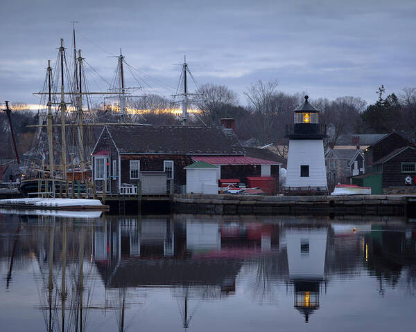 Mystic Seaport Poster featuring the photograph Mystic Seaport by Kirkodd Photography Of New England