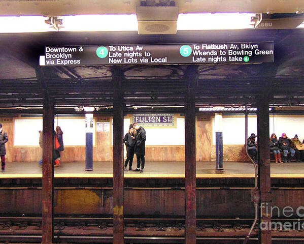  Poster featuring the digital art New York Subway by Darcy Dietrich