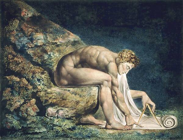 William Blake Poster featuring the painting Newton by William Blake
