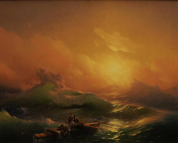 Marine Poster featuring the painting Ninth Wave by Ivan Aivazovsky