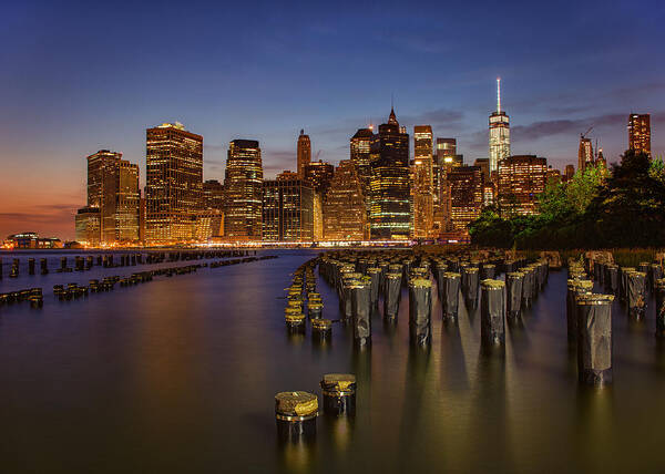 Landscape Poster featuring the photograph NYC by Rob Dietrich