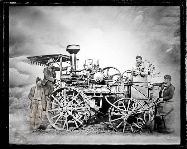 Mark T. Allen Poster featuring the photograph Old Steam Tractor by Mark Allen