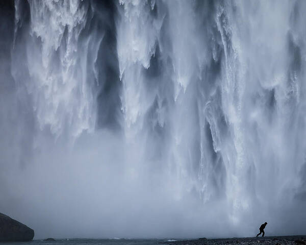 Waterfall Poster featuring the photograph On The Run by Wim Denijs