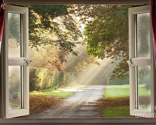 Open Window View Onto A Country Poster By Simon Bratt Photography Lrps
