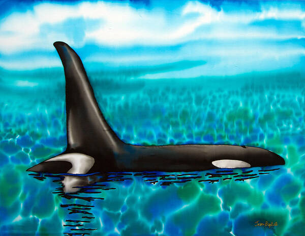  Orca Poster featuring the painting Orca by Daniel Jean-Baptiste