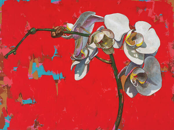 Orchid Poster featuring the painting Orchids #1 by David Palmer